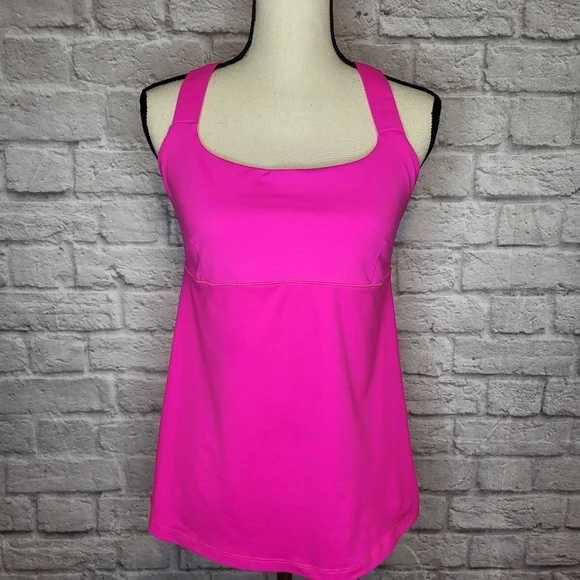 Lululemon Track and Train Tank Raspberry Glo Light crossback straps top size 10 - Picture 3 of 12